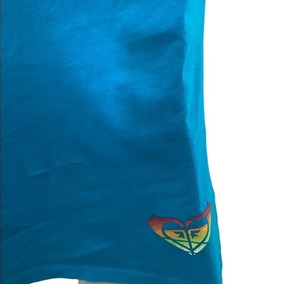 ROXY Sunset & Palm Trees Tee Shirt XL Skinny Fit - Picture 3 of 6